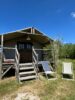Cabane en bois lodge Africa sur pilotis avec terrasse exposée sud