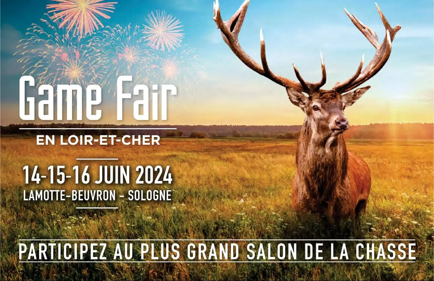 Book your for Game Fair 2024 Lodges de Blois Chambord