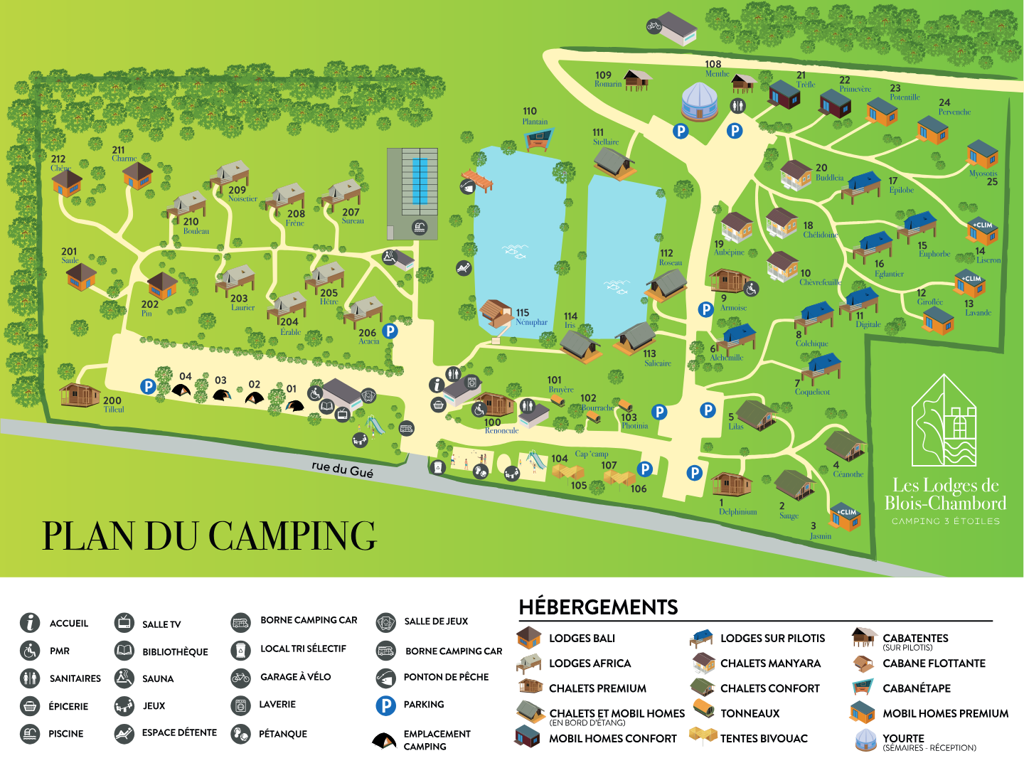 Plan du camping